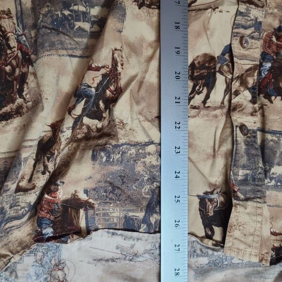 Mens Cowboy Shirt Size XL Bit & Bridle Horse Track Equestrian Button Down VTG - Picture 8 of 8